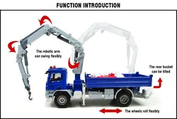 Camión grúa de aleación en miniatura para niños, modelo ingeniería