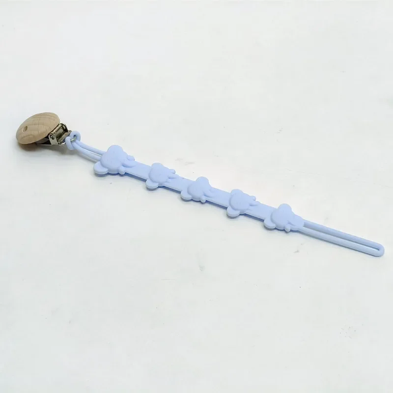 Cadena anticaída de chupete en silicona con clip para bebés - imagen 2