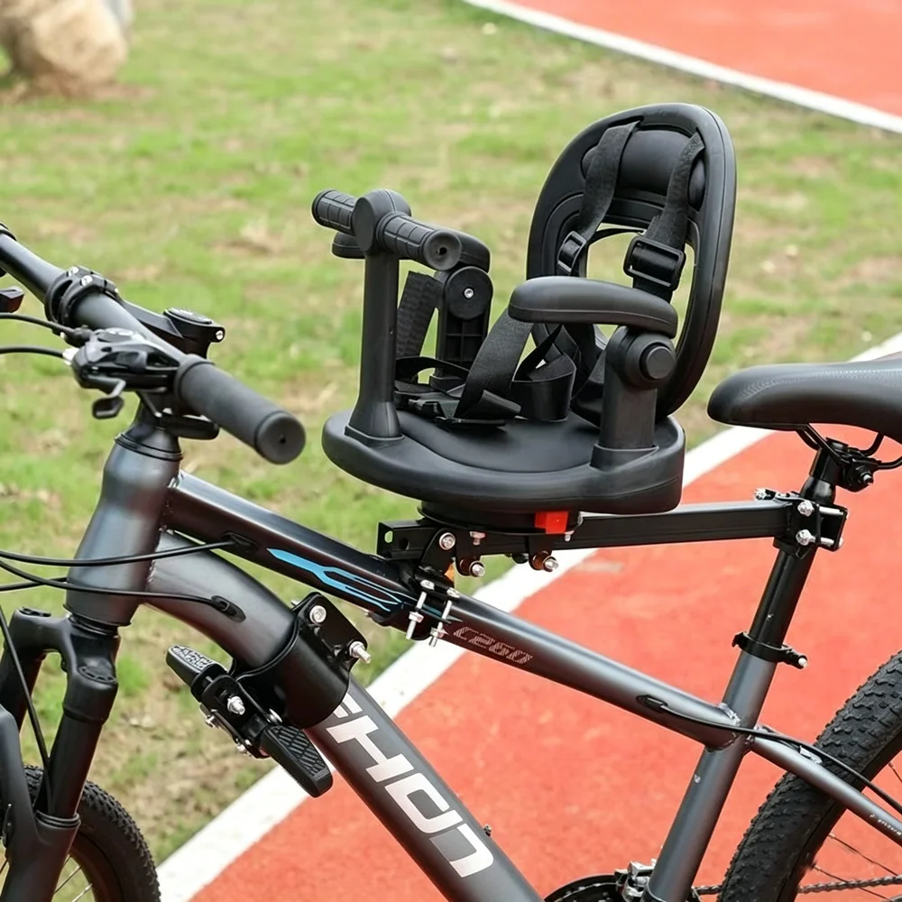 Asiento infantil delantero para bicicleta 360° giratorio con cinturón - imagen 4