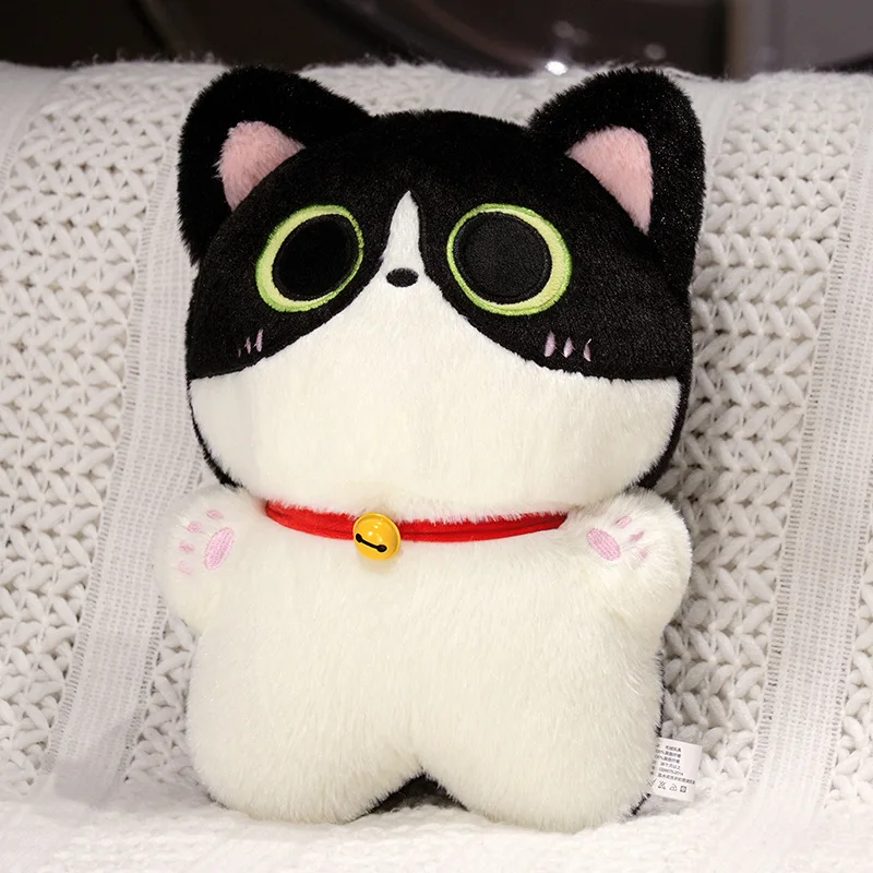 Peluche de gato negro de ojos grandes, suave y muy tierno - imagen 3