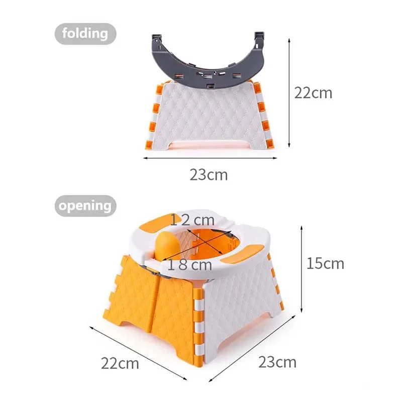 Orinal portátil plegable para viaje en coche, reductor de WC - imagen 4