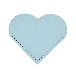 Marcador de páginas corazón de cuero PU para niños lectores