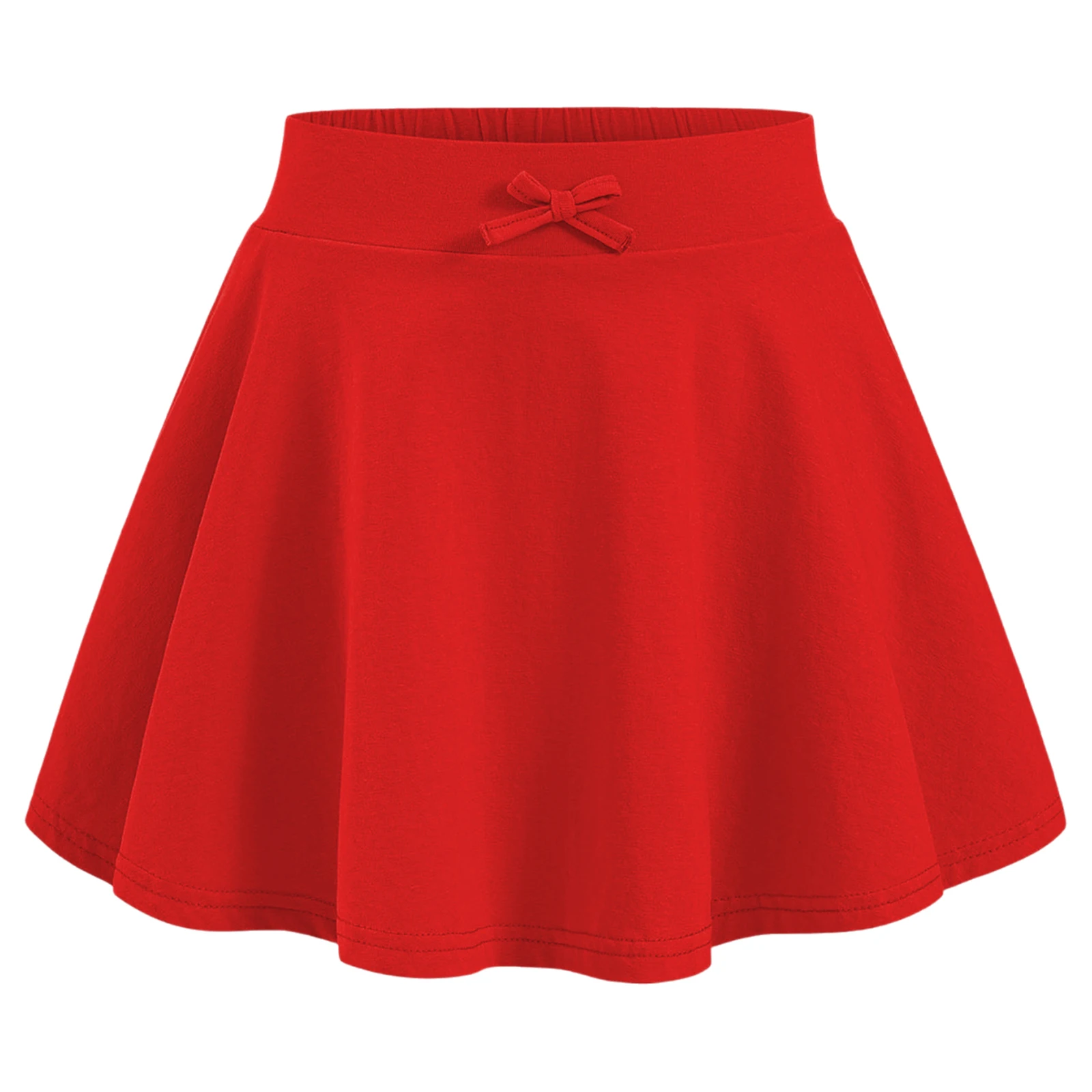 Falda de tenis plisada para niña con cintura elástica y lazo - imagen 2
