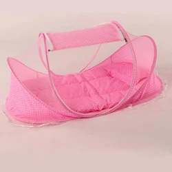 Mosquitera cuna portátil segura con doble cremallera para bebés