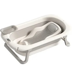 Bañera plegable antideslizante para bebé recién nacido, ducha portátil