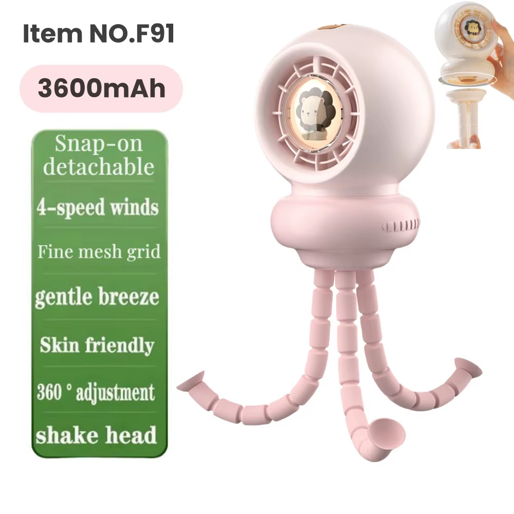 Ventilador para cochecito de bebé recargable por USB
