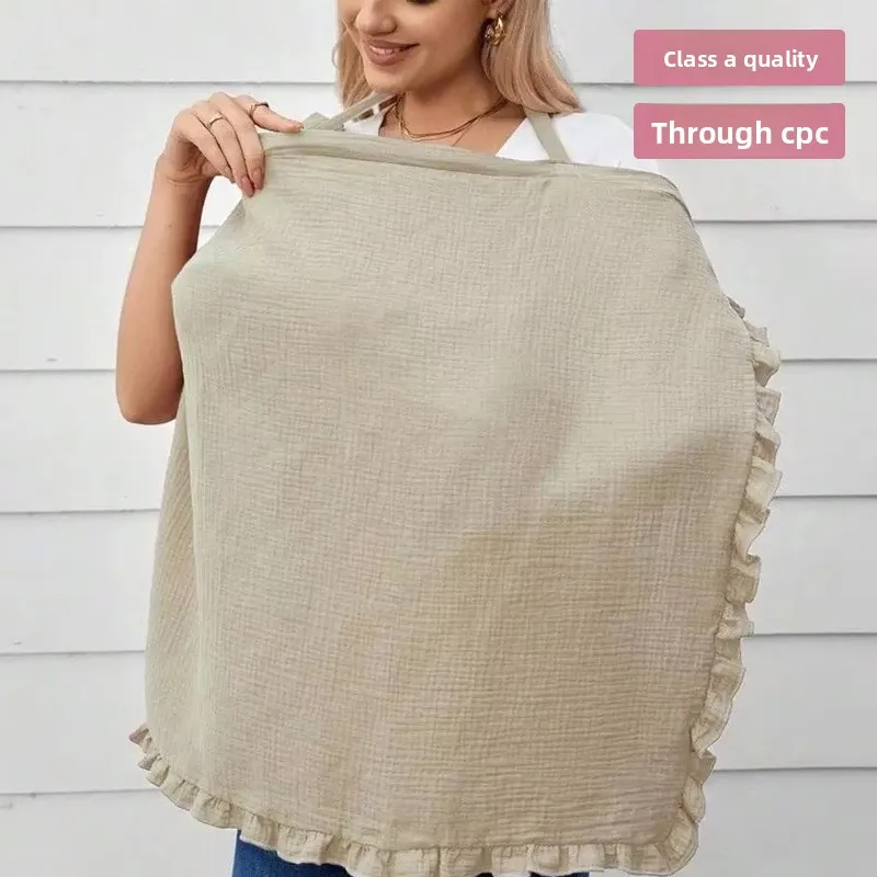 Funda de lactancia anti-peek de gasa de algodón