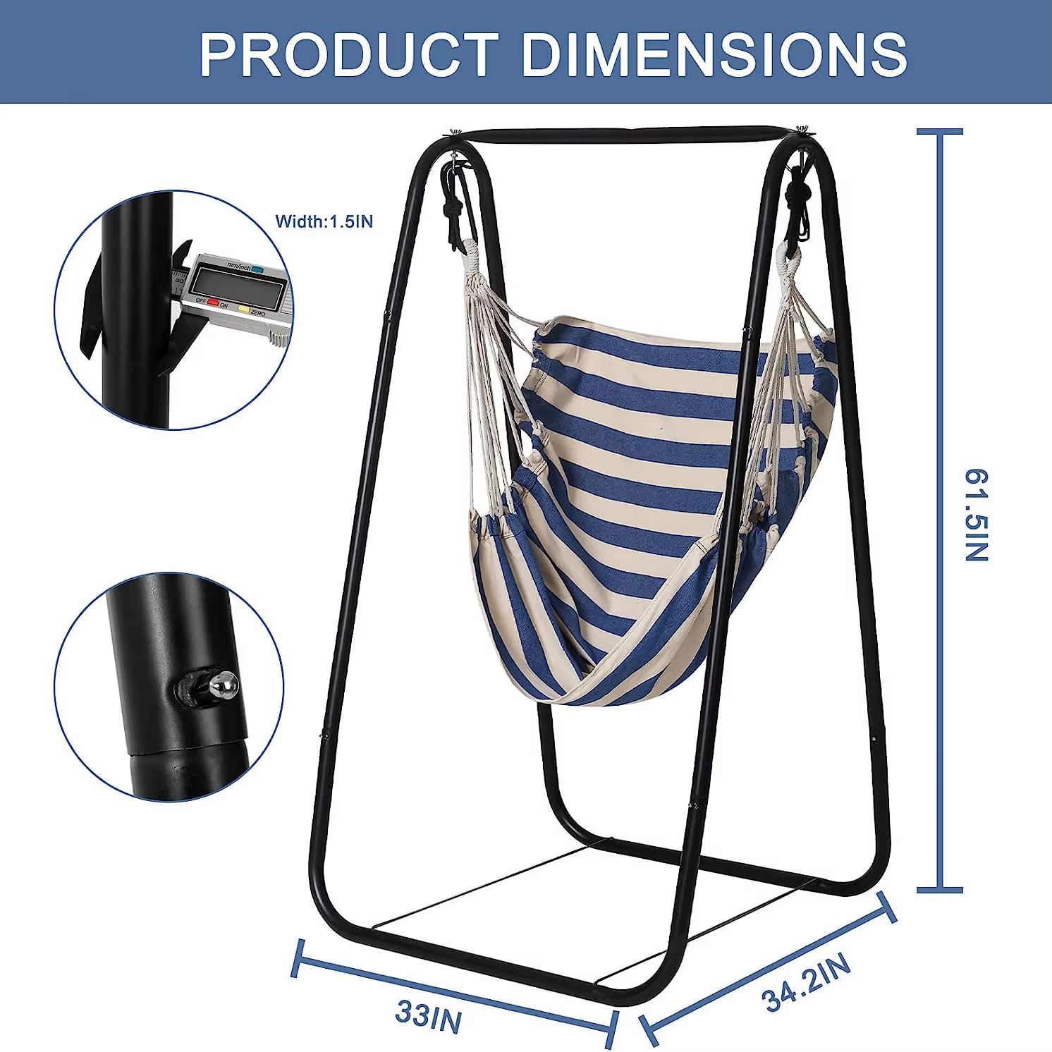Silla hamaca infantil multifuncional – Resistente para interior y exterior - imagen 2
