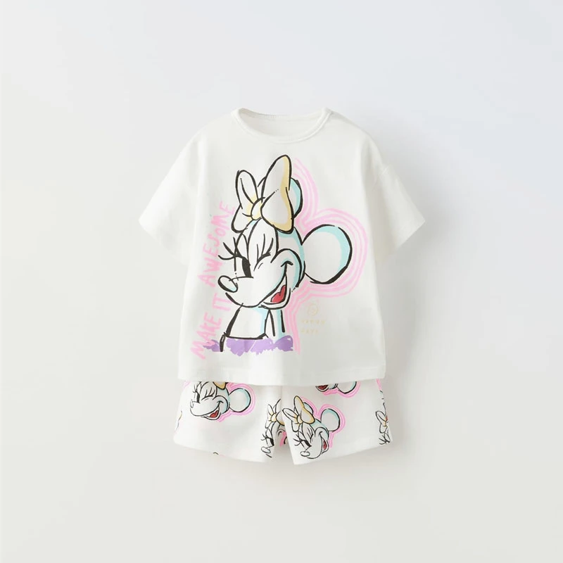 Conjunto de verano para niña con camiseta Minnie y pantalones cortos - imagen 5