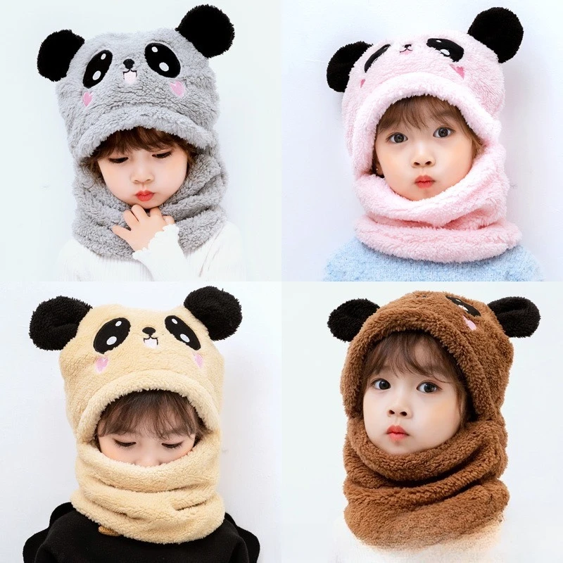 Gorro de panda cálido y suave para niños con protección orejas - imagen 5