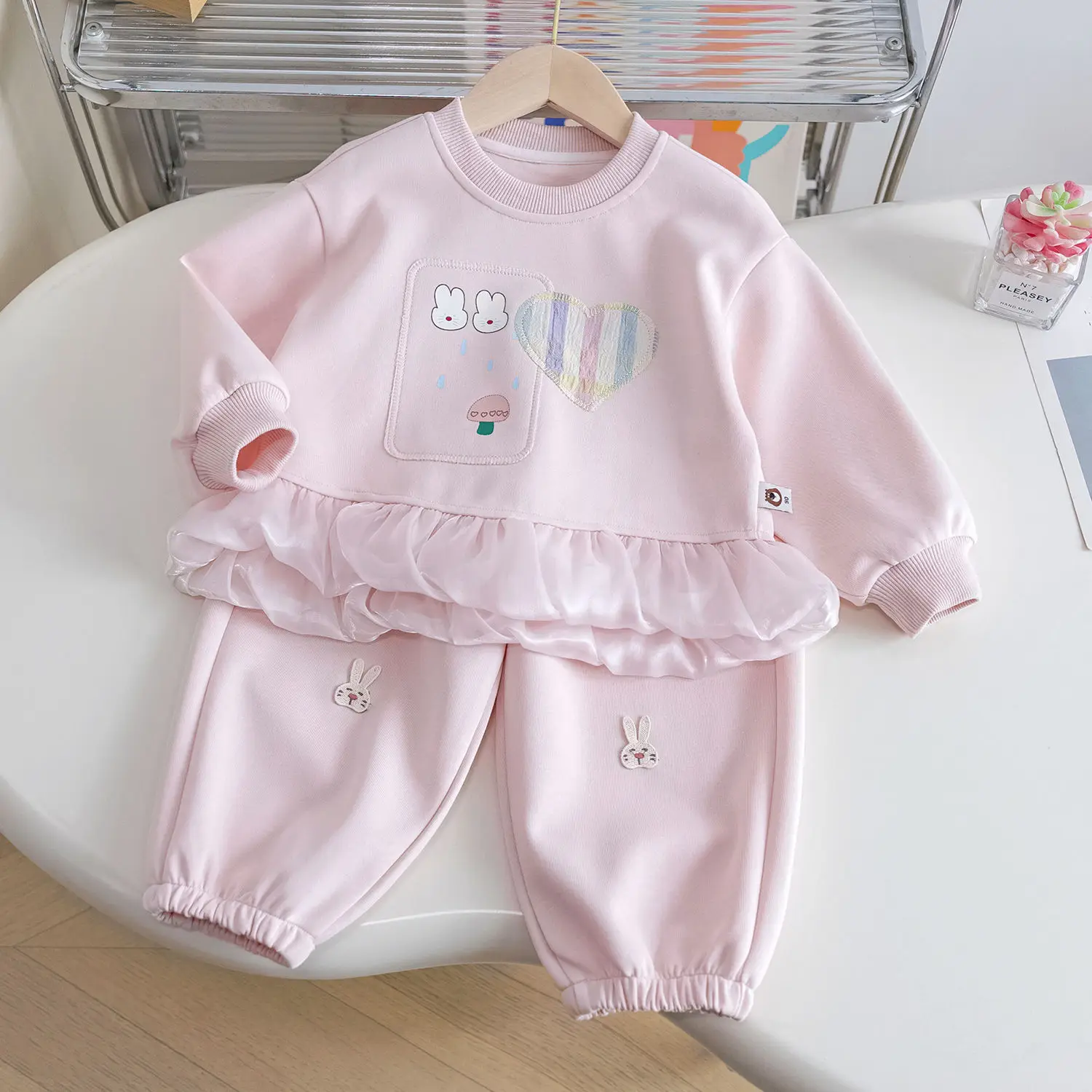 Sudadera con estampado de dibujos animados para niñas