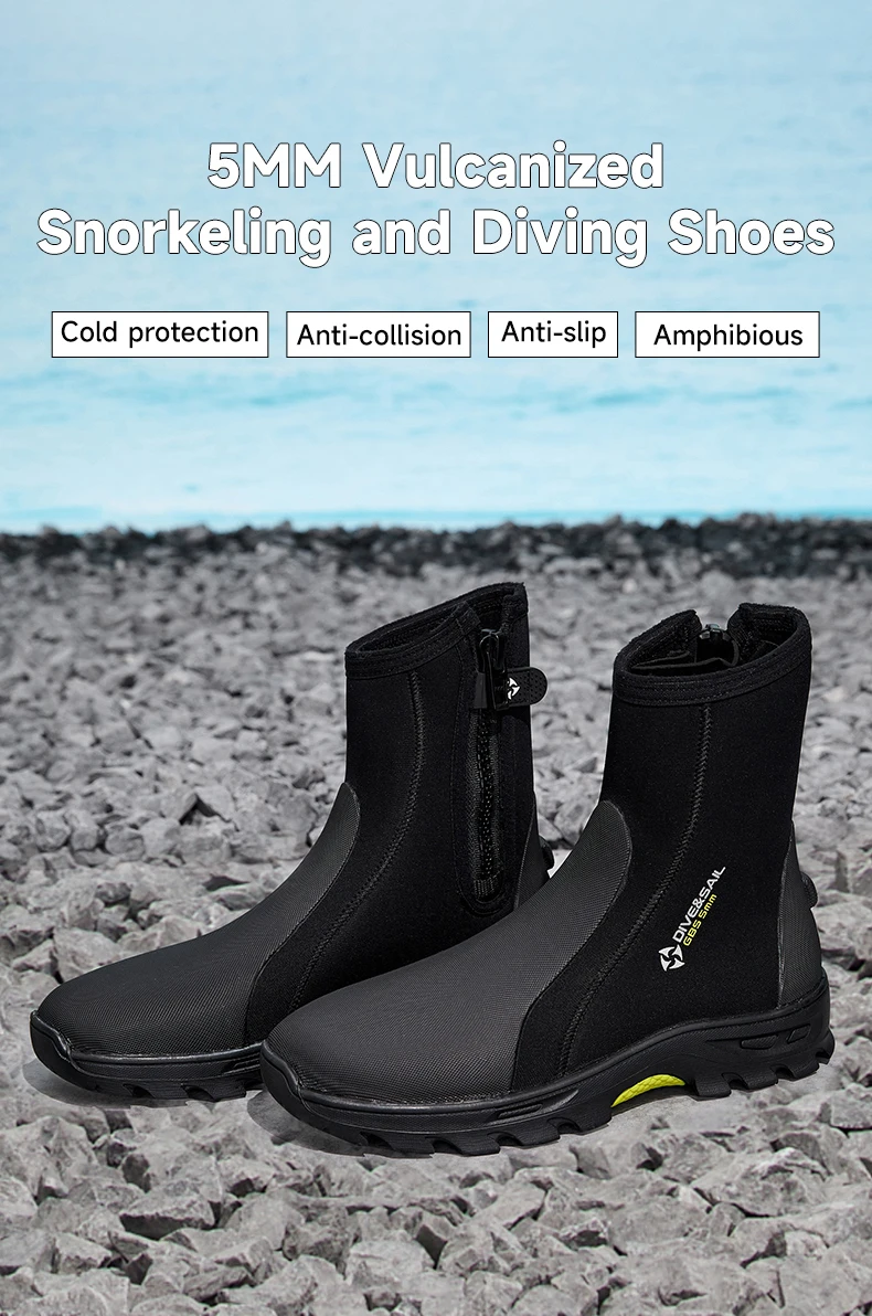 Botas de buceo DIVE&SAIL con diseño alto y cierre