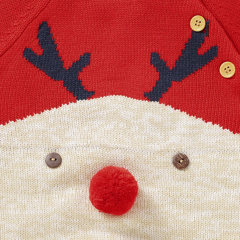 Pelele Navidad Bebé con Renos – Monos Infantiles de Invierno 0-2 Años - imagen 2