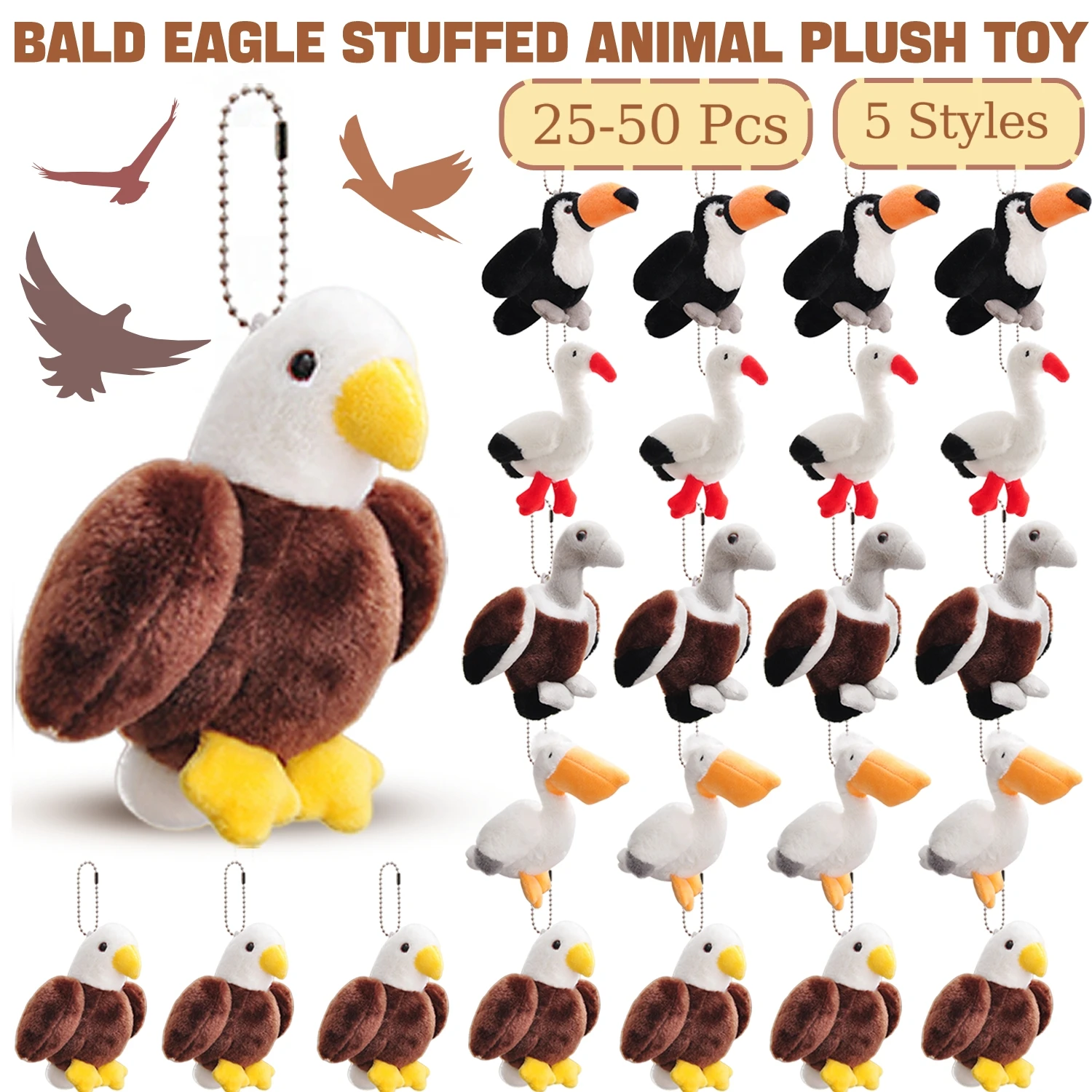 Llavero de peluche de animal surtido para regalo infantil - imagen 3