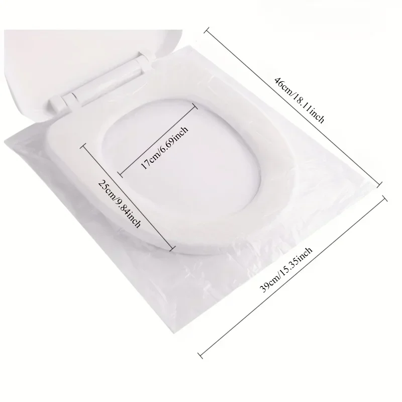 Funda desechable vista desde arriba, forma ovalada blanca