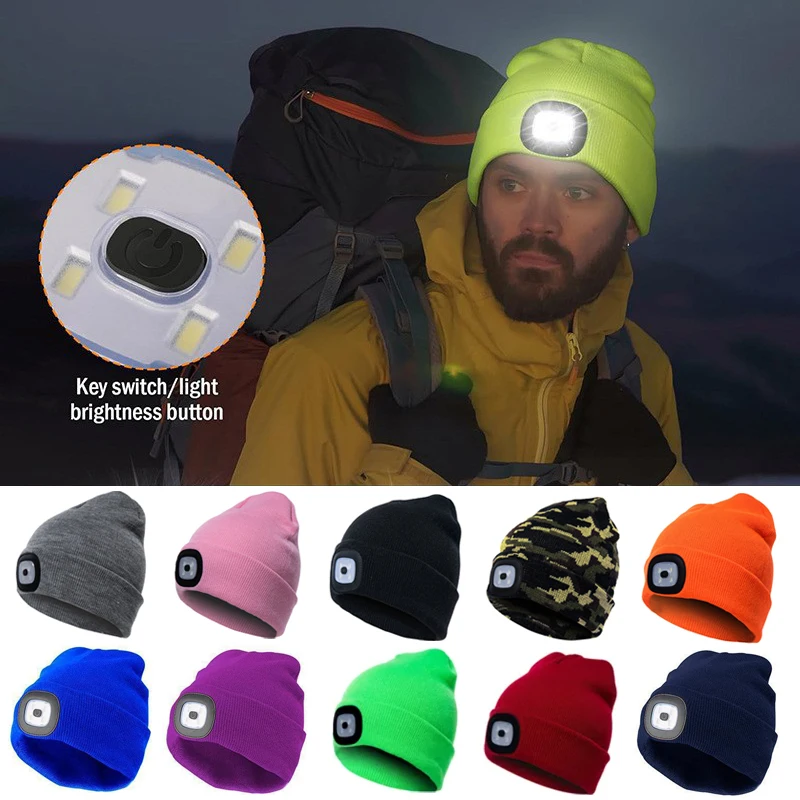 Gorro con luz LED recargable para correr y actividades al aire libre - imagen 3