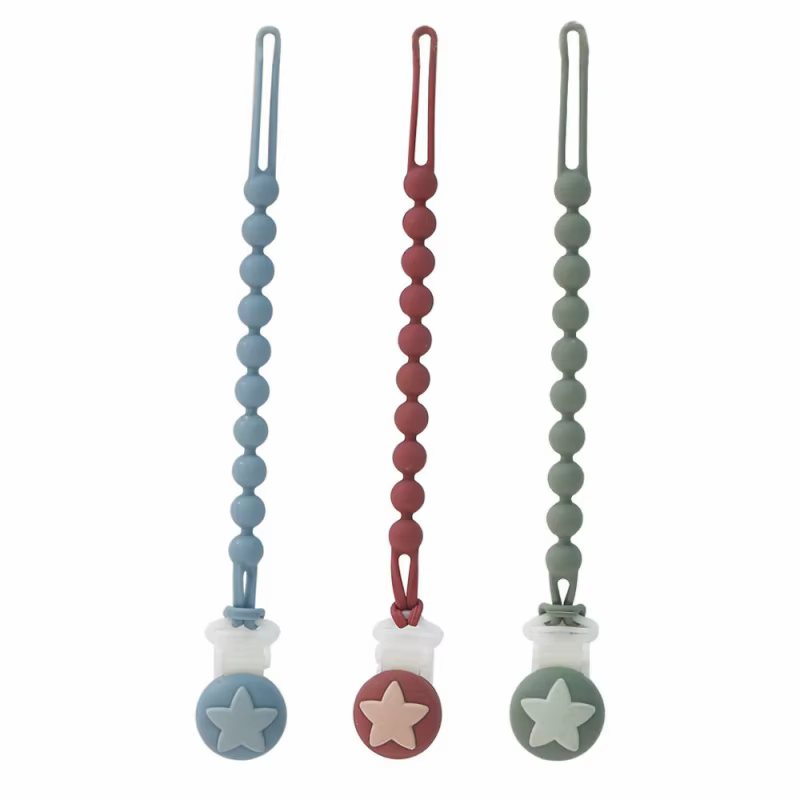 Cadena anticaída de silicona para chupete y mordedor infantil - imagen 2