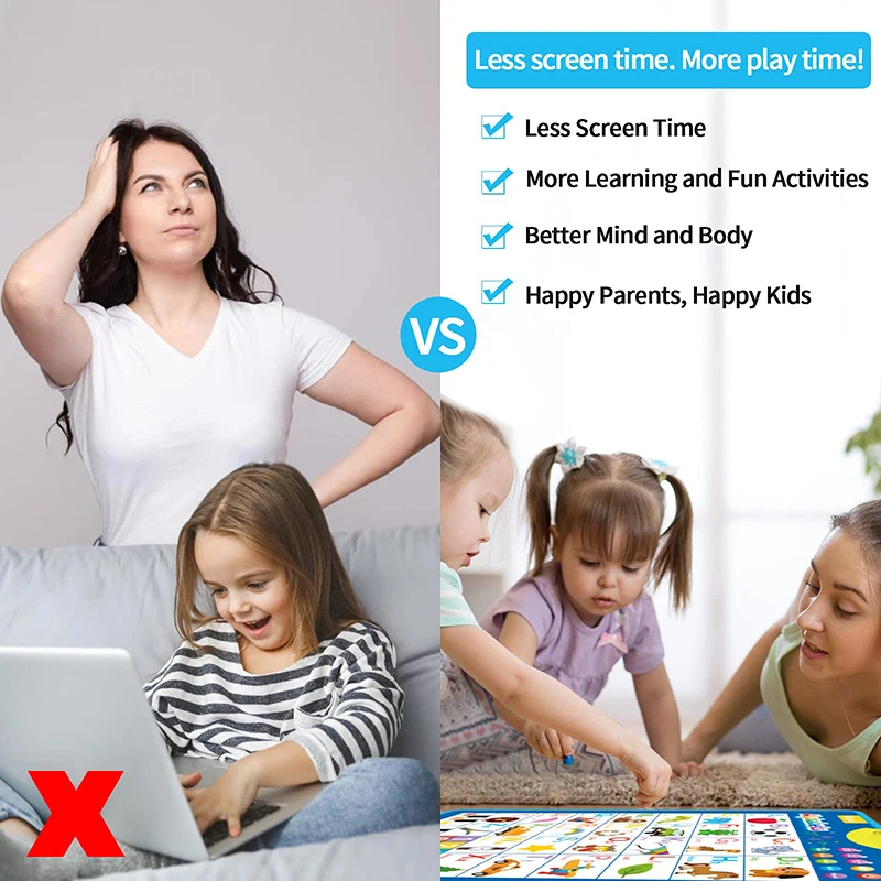 Tablero educativo ABC y números parlantes para niños