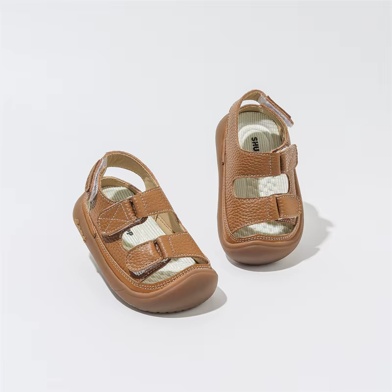 Sandalias de piel para bebé con suela blanda antideslizante - imagen 2