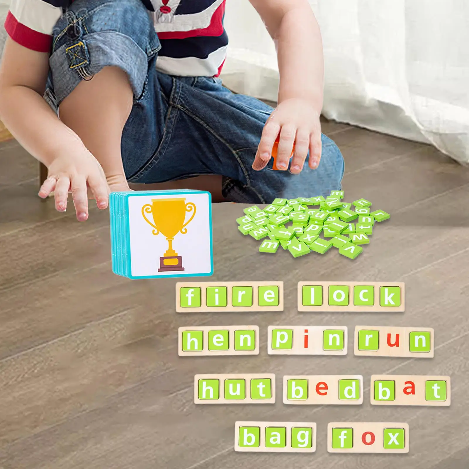 Juguete Montessori clasificación de palabras para preescolar - imagen 3