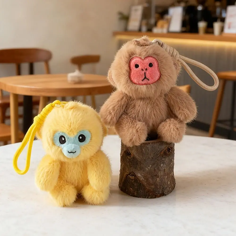 Peluche mono colgante de felpa blanco saki para coche Kawaii - imagen 4