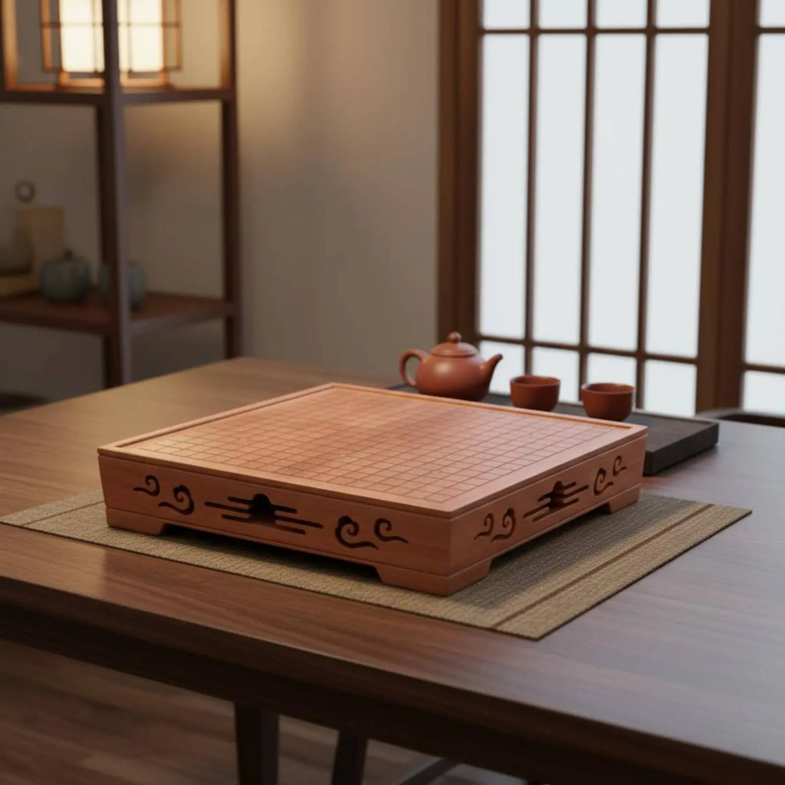 Juego de ajedrez y Go en madera maciza tradicional para adultos mesa - imagen 3