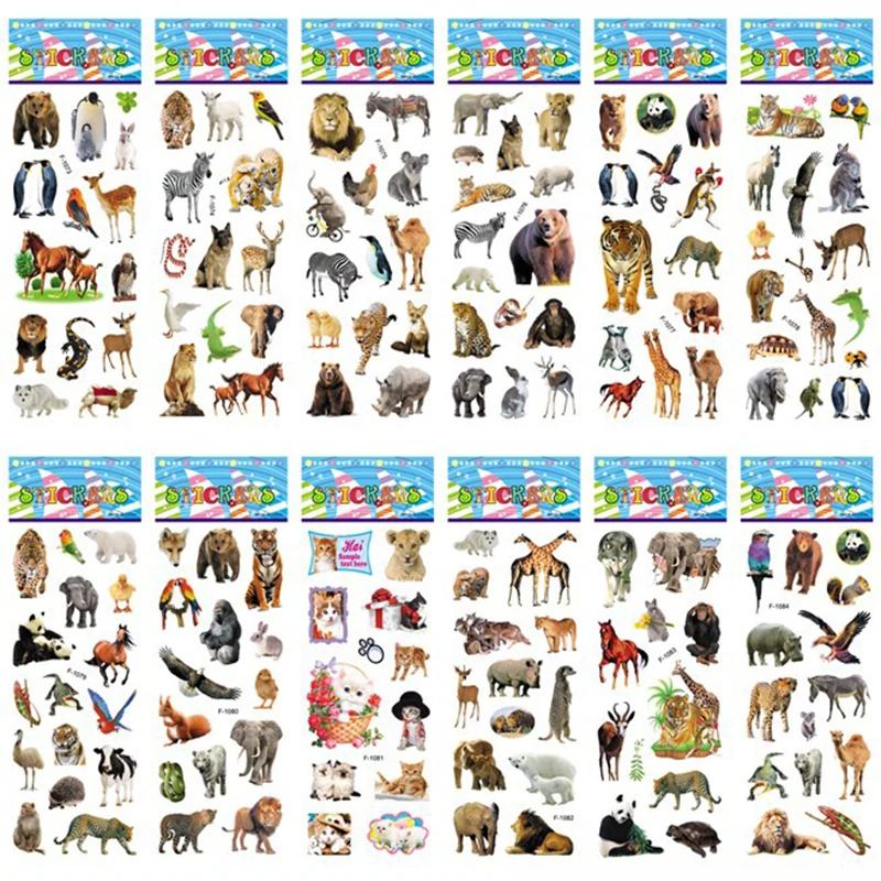 Pegatinas 3D kawaii de animales para cuadernos infantiles - imagen 4