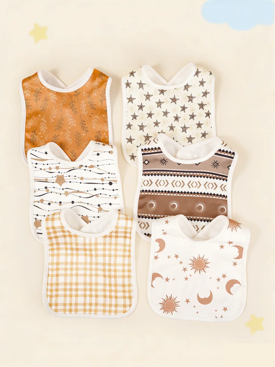 Baberos para bebé con diseño aleatorio, suaves y absorbentes - imagen 5