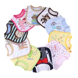 Babero bordado antisaliva para bebés – Estampado animado