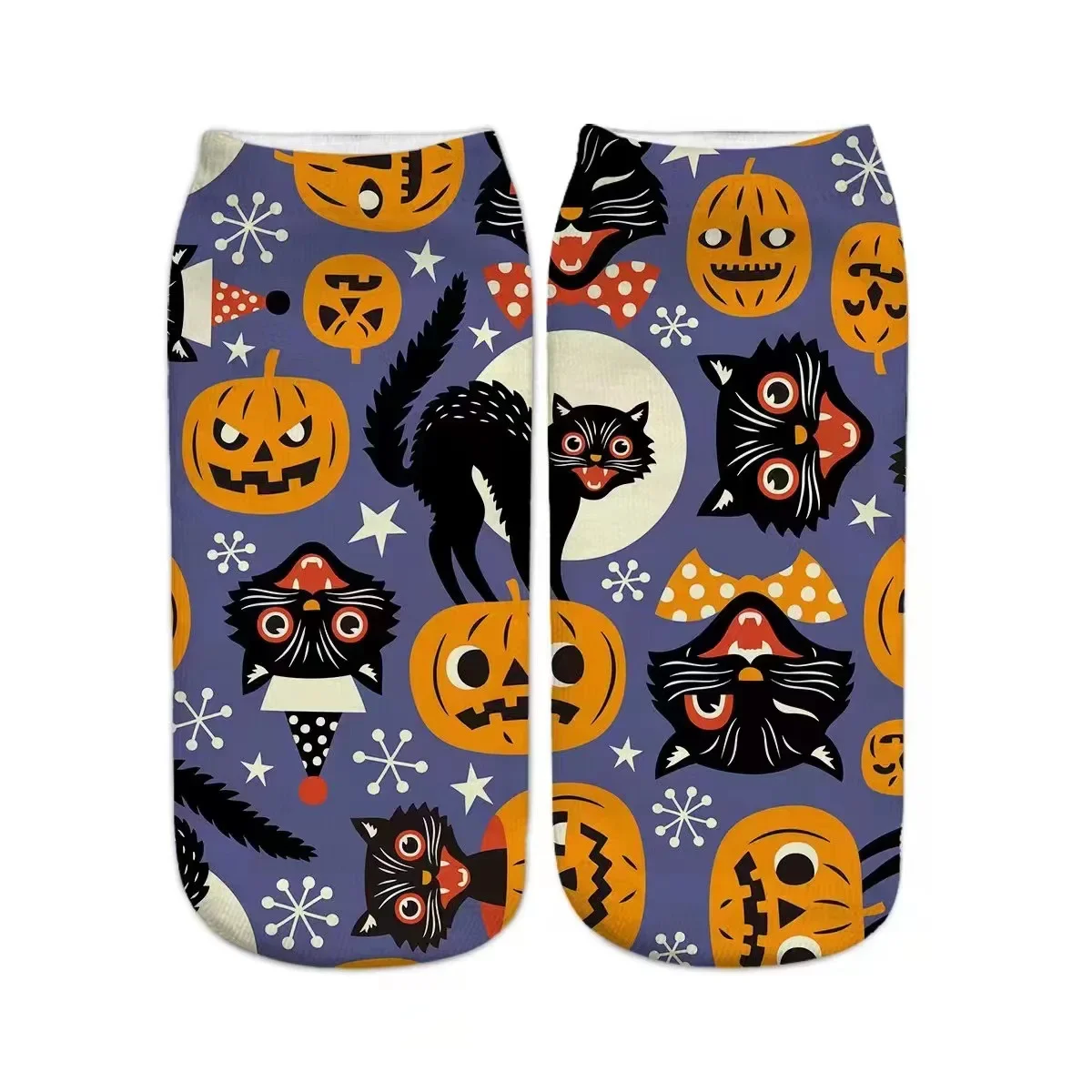 Calcetines tobilleros Halloween con estampado 3D de calabaza - imagen 5