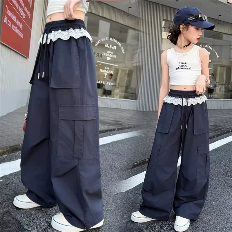 Pantalones de verano con encaje para niños y niñas casuales - imagen 2