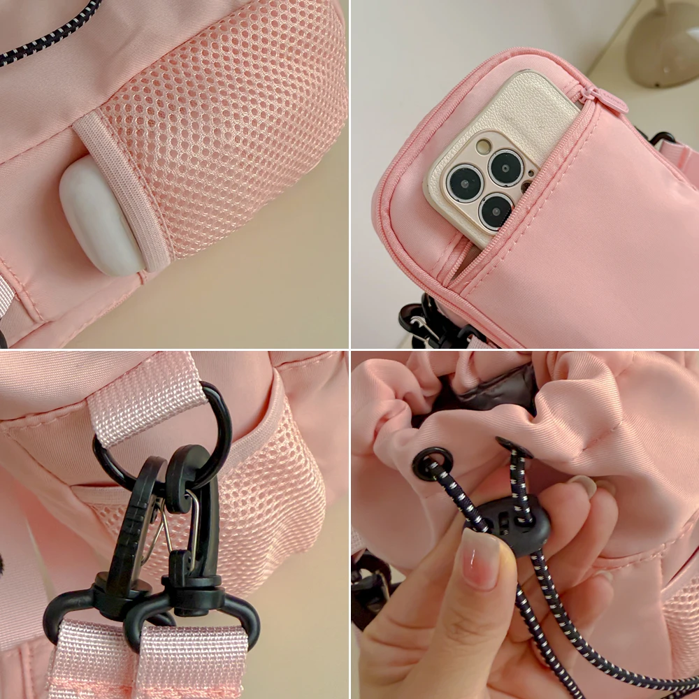 Bolsa bandolera infantil para paseos con bolsillo para botella - imagen 4