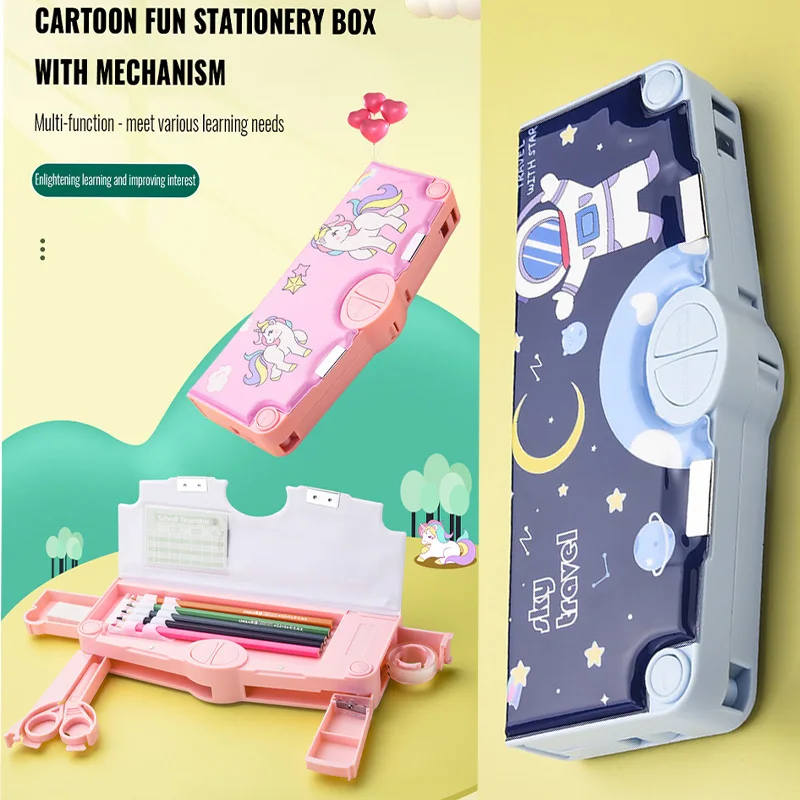 Estuche escolar Kawaii para niña – Diseño compacto y divertido - imagen 3