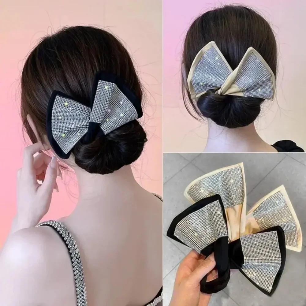 Horquillas florales con lazo para niña – estilo dulce - imagen 3