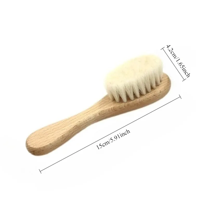 Cepillo y peine de madera para bebé – Set de cuidado natural - imagen 2