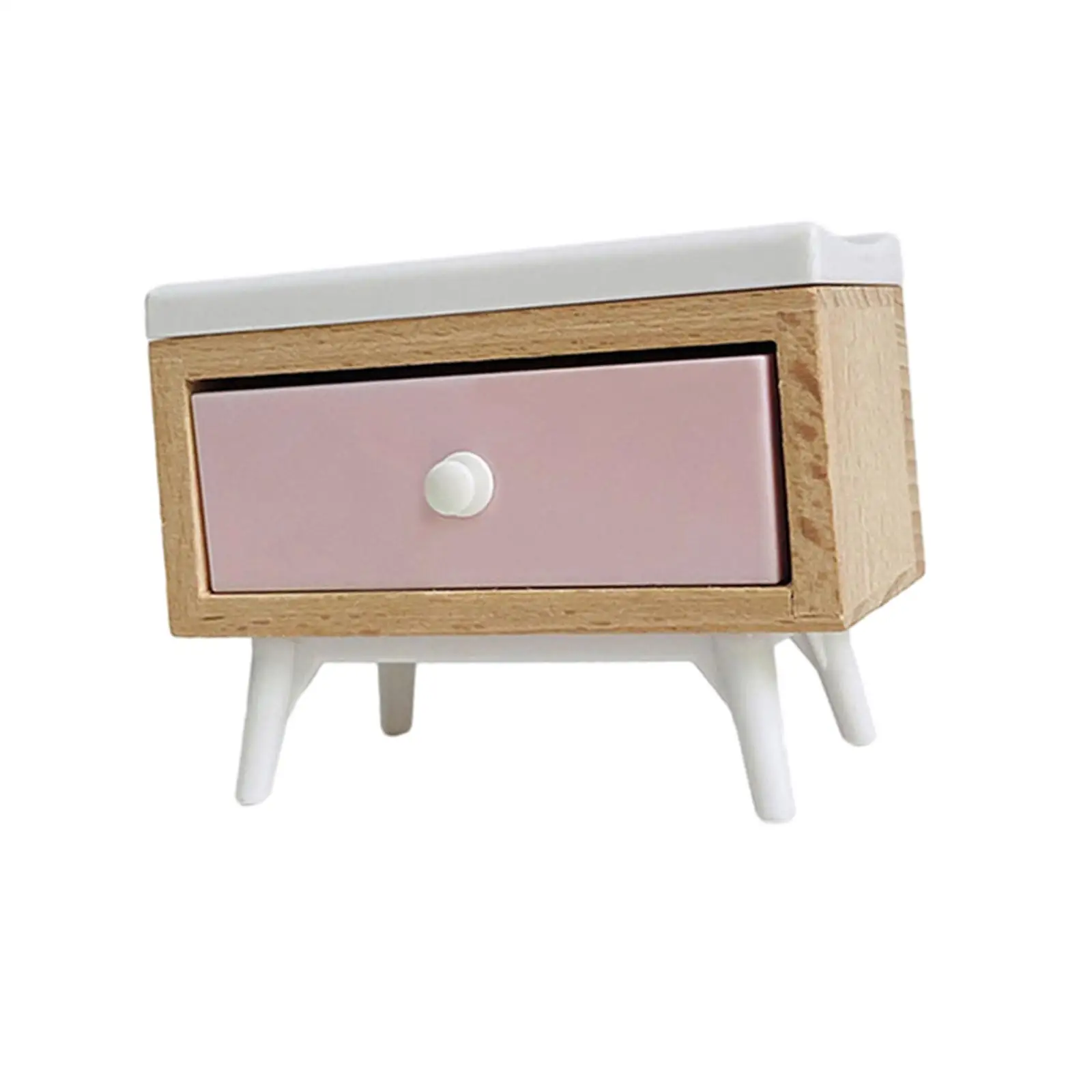 Muebles casa de muñecas: silla y cuna de mini madera - imagen 4