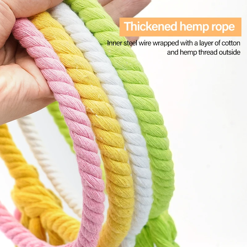 Juguete para loro de algodón con columpio y rope para masticar - imagen 5