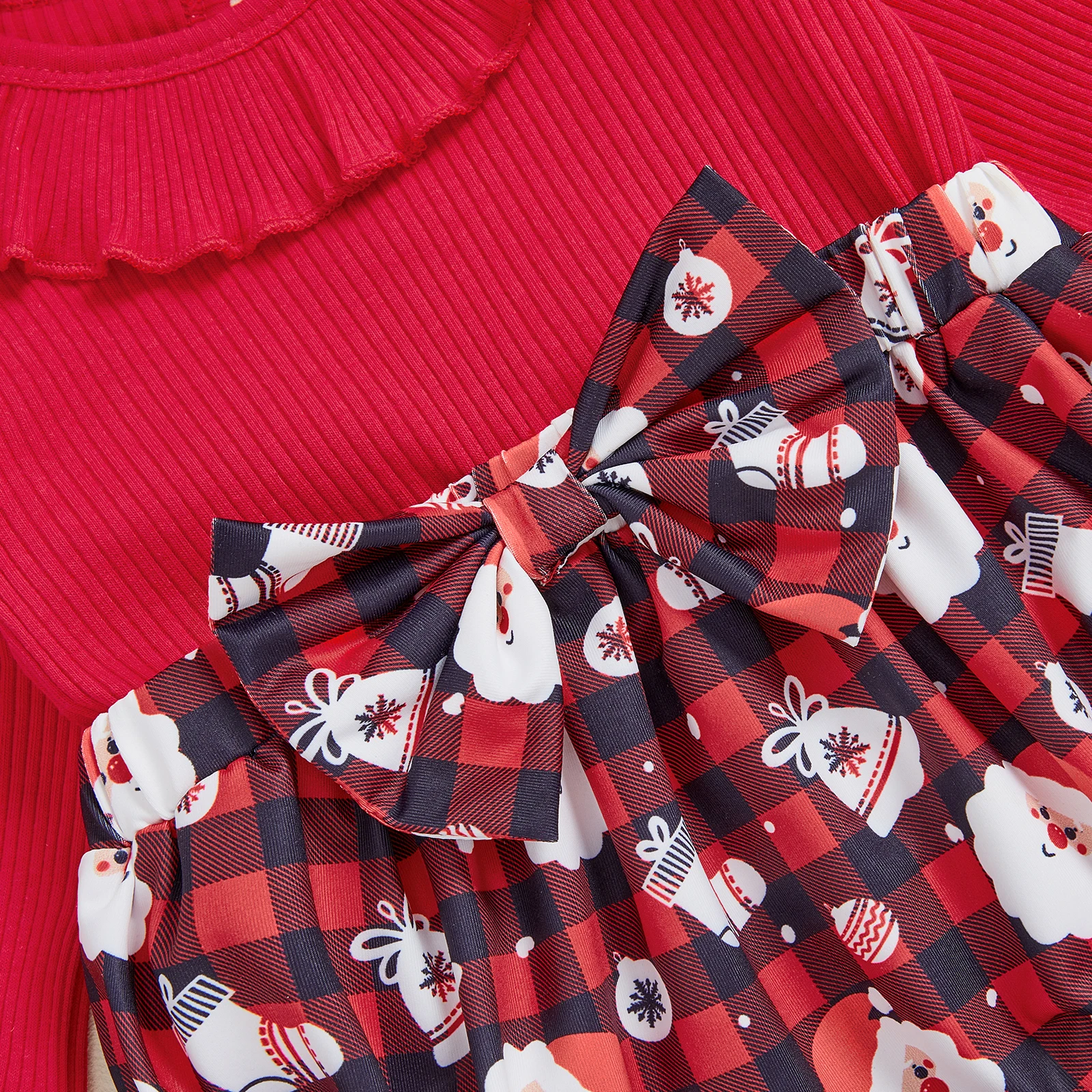 Tregren Conjunto de Navidad para bebé recién nacido con pelele - imagen 3