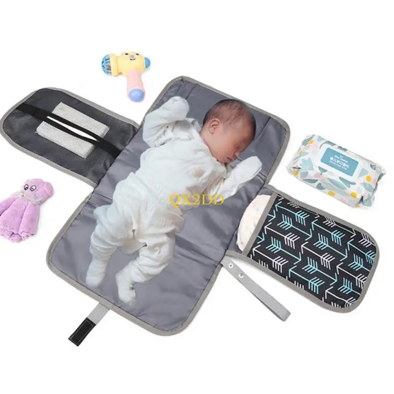 QX2D cambiador plegable impermeable para bebé, portátil - imagen 3