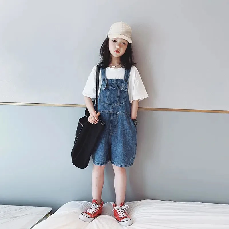 Mono vaquero de verano para niña de pierna ancha - imagen 3