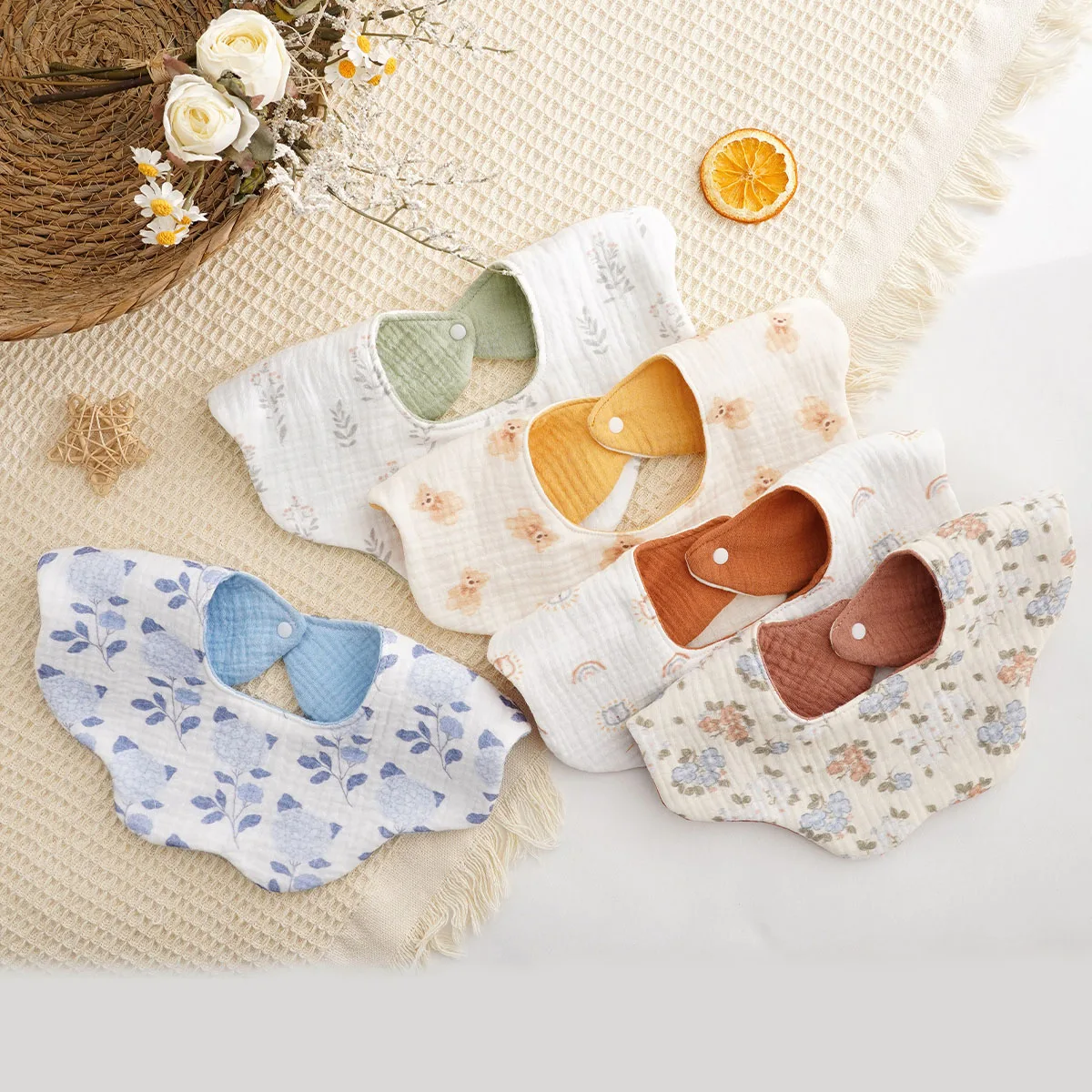 Happyflute Baberos bandana de algodón para bebé – Absorbentes y suaves