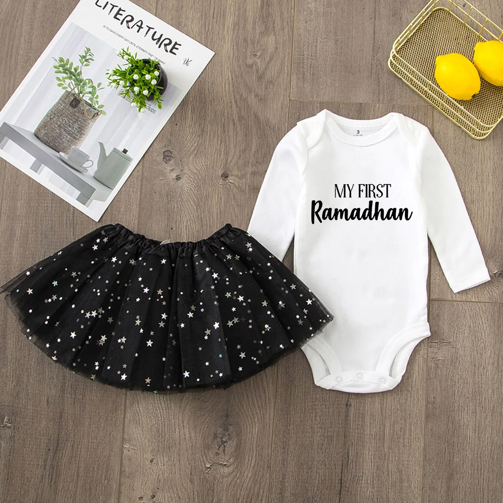 My First Eid conjunto de tutú para niña luna y estrellas - imagen 5