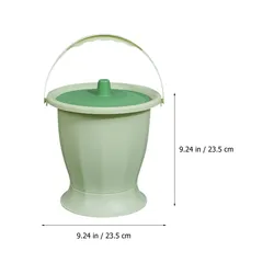 Orinal portátil de plástico con tapa antiolores, ligero y compacto