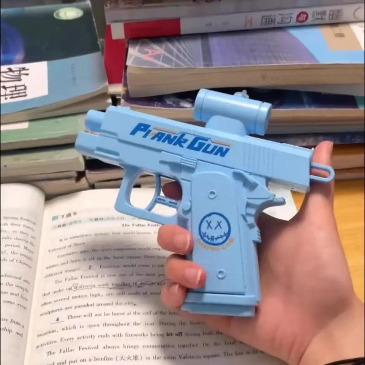 Diferentes ángulos de la pistola de agua