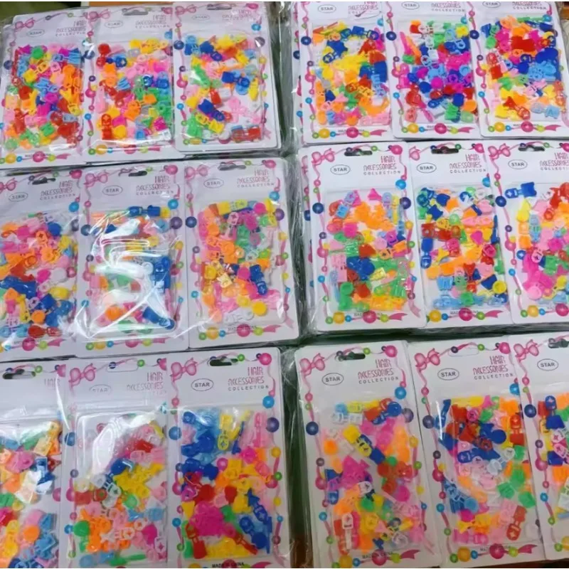 Mini pinzas de plástico con letras ABC para niñas