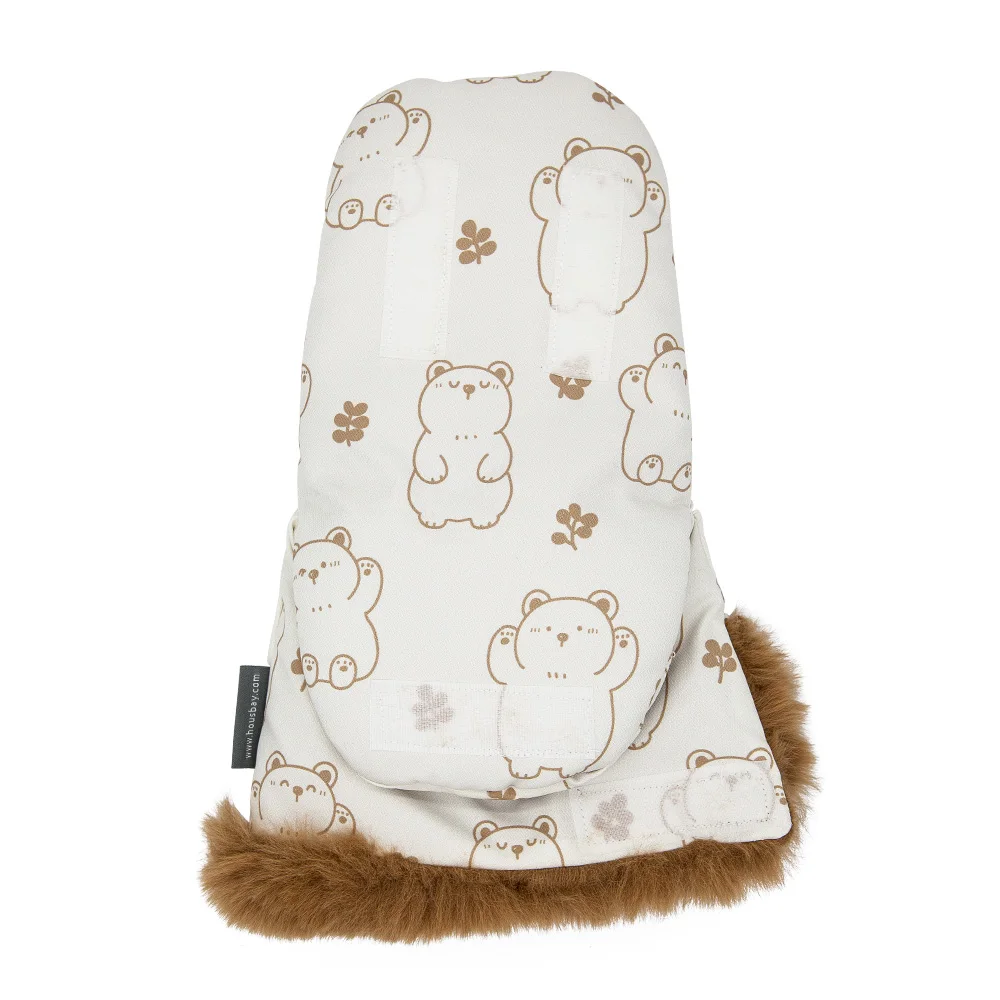 Guantes para cochecito bebé cálidos e impermeables con estampado oso - imagen 3