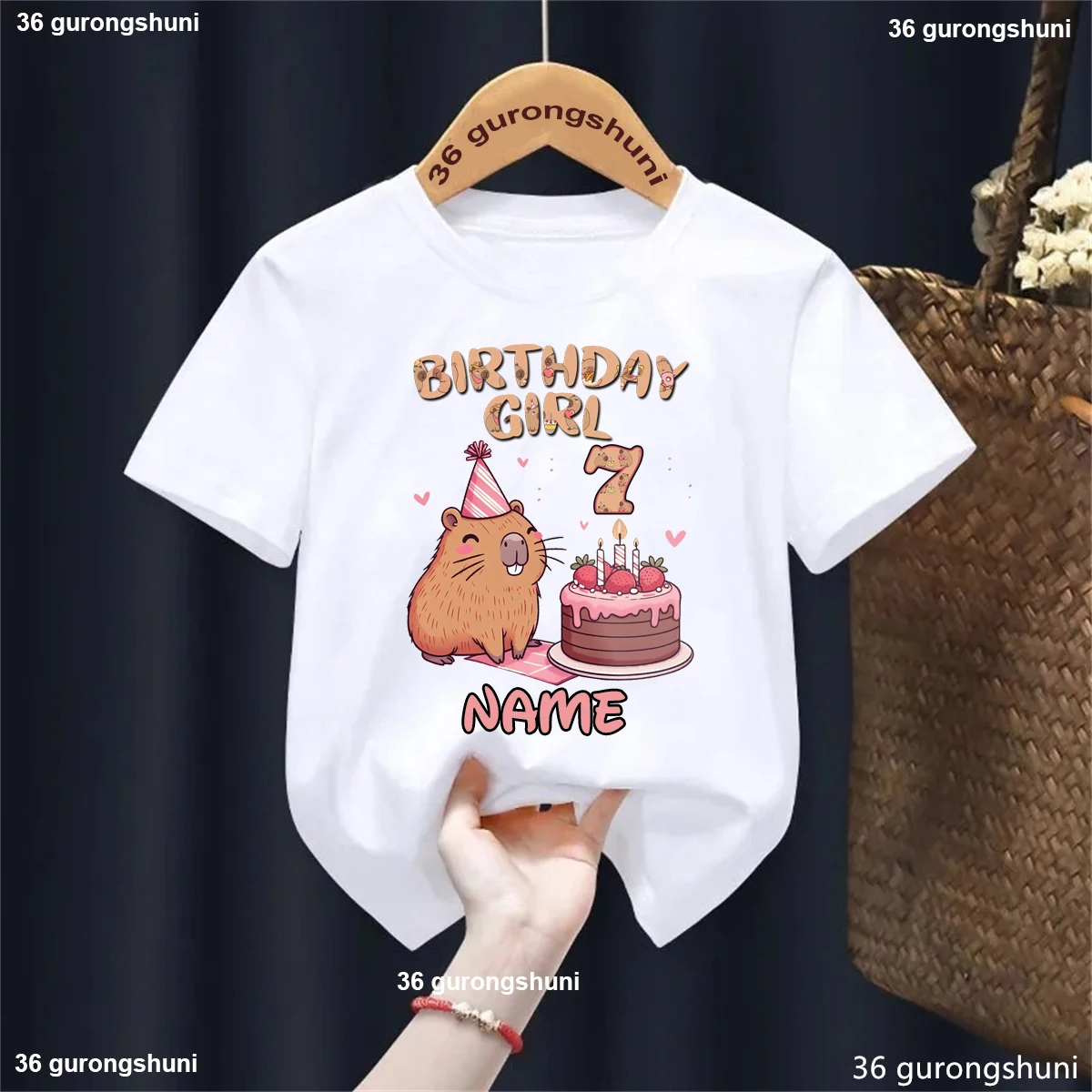 Vista frontal de la camiseta infantil