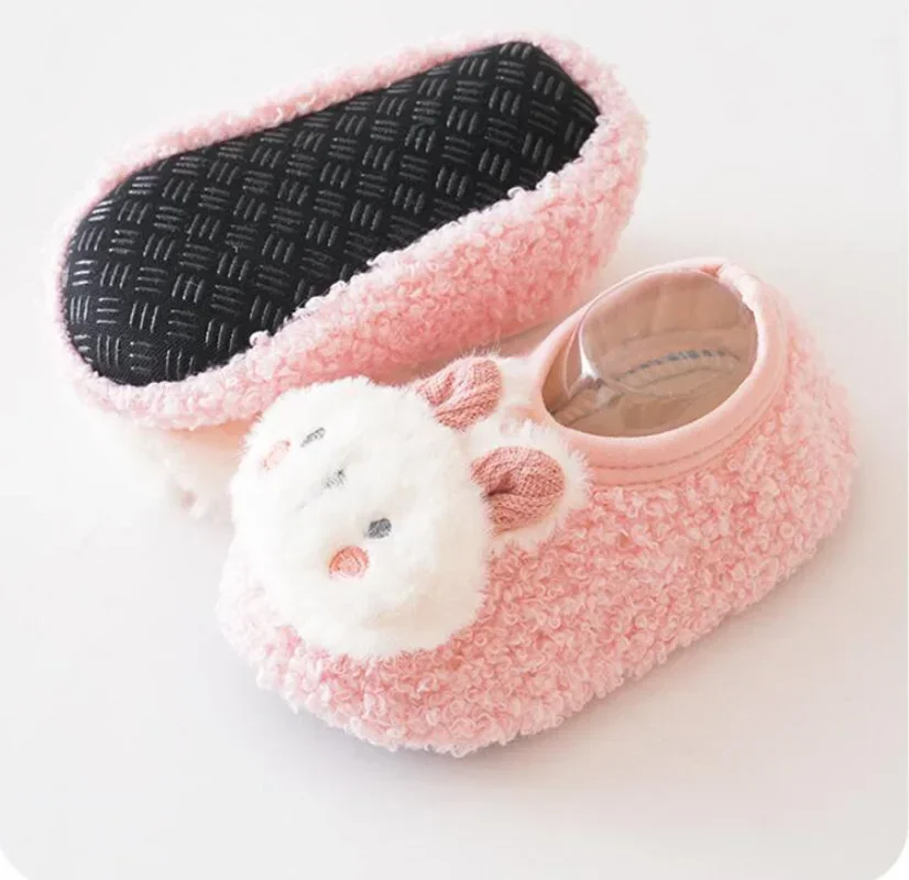 Calcetines antideslizantes bebé con suela suave y patrón de conejo - imagen 4