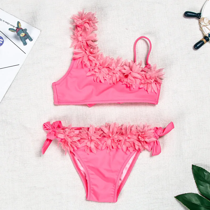 Bañador con tirantes para bebé y niña de playa bikini