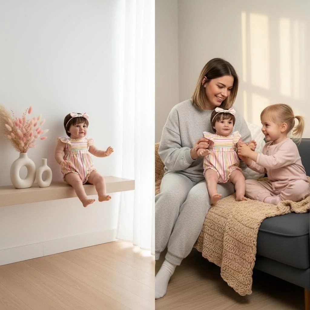 Muñeca reborn Zoe realista pintada a mano con piel 3D y venas visibles - imagen 4